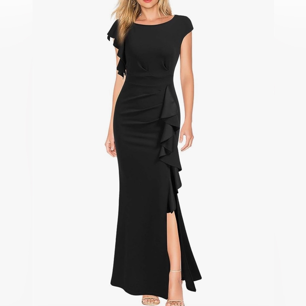 Black Bodycon Mermaid Evening Dress